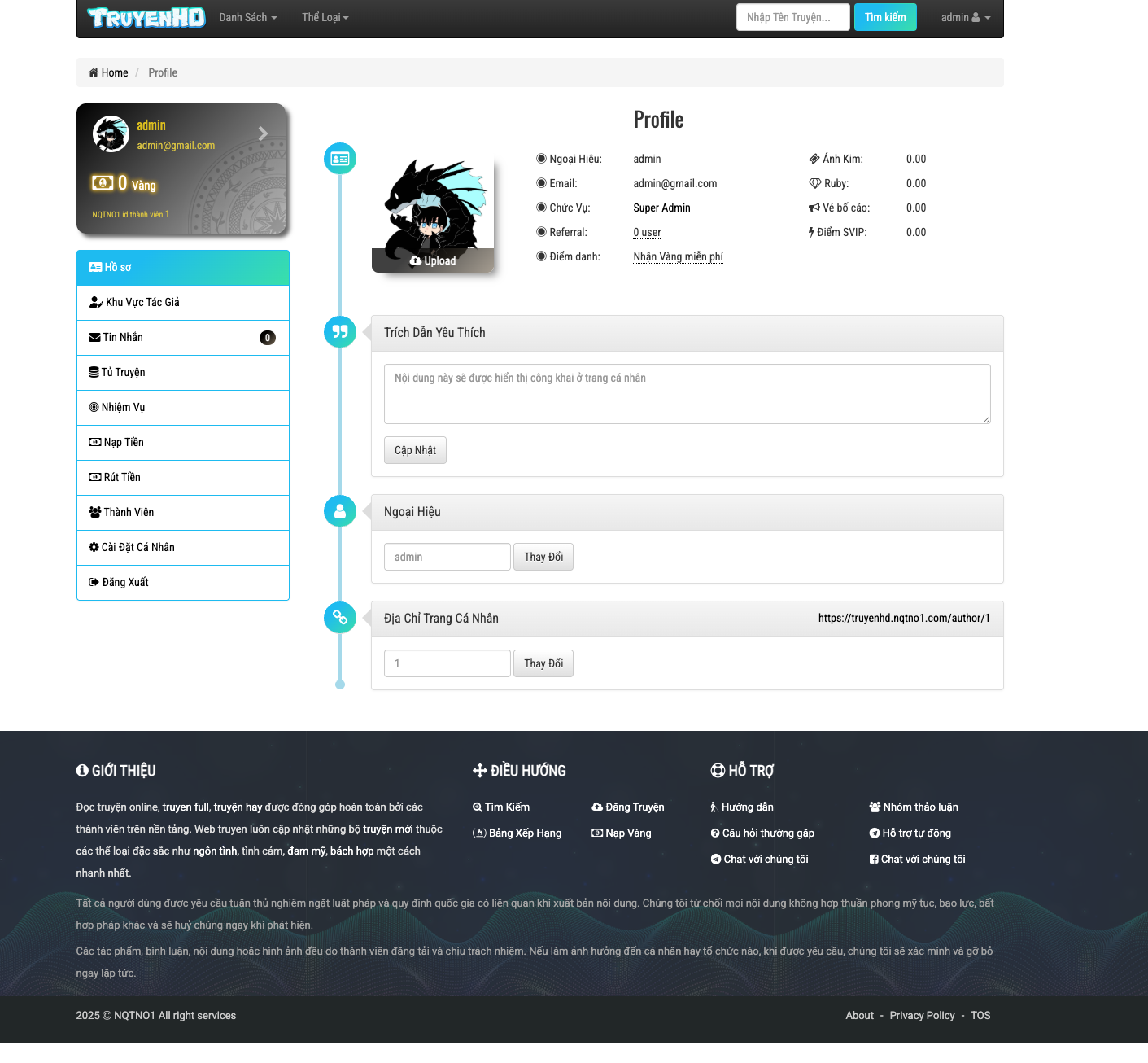 Source Code Web Truyện Chữ v17 - Advanced Reader, Dark Mode | NQT Dev - ảnh 3